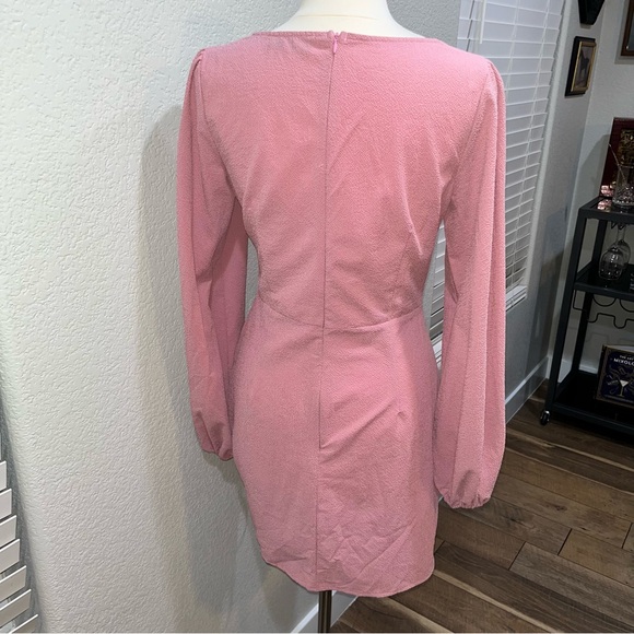 Pink Ruched Mini Dress - Picture 3 of 8
